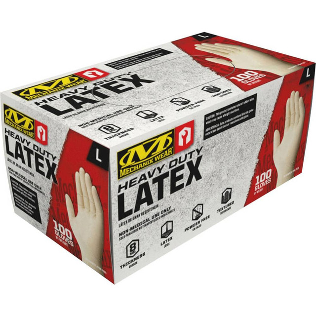 Mechanix Wear D14-00-009-100 Disposable/Single Use Gloves; Primary Material: Latex ; Package Quantity: 100 ; Powdered: No ; Grade: Industrial ; Thickness (mil): 7 ; Finish: Textured