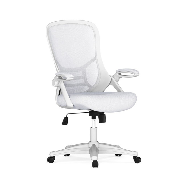 FLASH FURNITURE HL00161WHWH Ergonomic Mesh High-Back Office Chair, White FLASH FURNITURE HL00161WHWH Ergonomic Mesh High-Back Office Chair, White