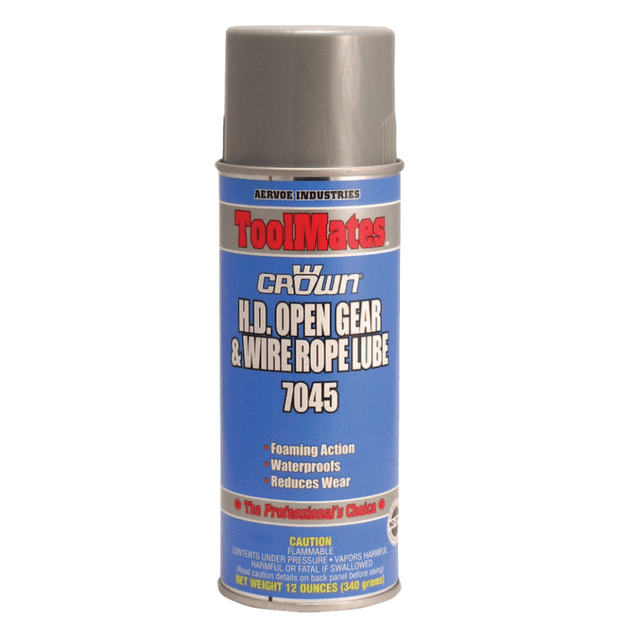AERVOE 7045 Heavy Duty Open Gear & Wire Rope Lubes, 12 oz, Aerosol Can AERVOE 7045 Heavy Duty Open Gear & Wire Rope Lubes, 12 oz, Aerosol Can