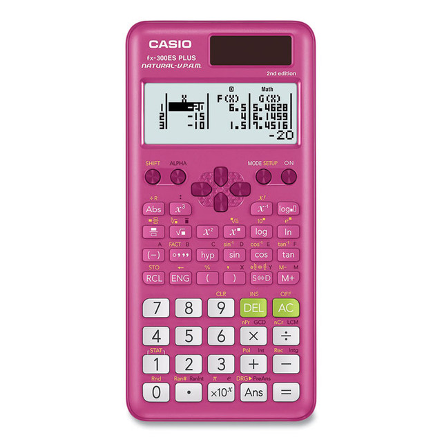 CASIO, INC. 300ESPLS2PK FX-300ES Plus 2nd Edition Scientific Calculator, 16-Digit LCD, Pink