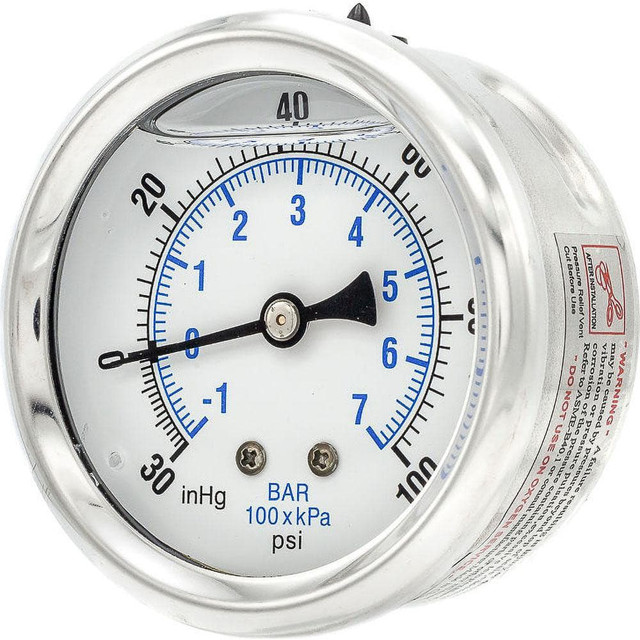 PIC Gauges PRO-202L-254CE Pressure Gauges; Gauge Type: Industrial Pressure Gauges ; Scale Type: Dual ; Accuracy (%): 2-1-2% ; Dial Type: Analog ; Thread Type: 1/4" MNPT ; Bourdon Tube Material: Bronze