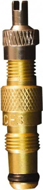 Milton S-464 Tire Valve Core Housing: Brass, Complete with Valve Core & Cap, Use with Tractor Valves