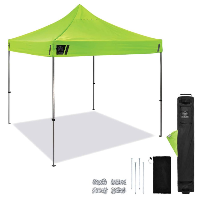 ERGODYNE CORPORATION 12900 Ergodyne SHAX 6000 Heavy-Duty Pop-Up Tent, 10ft x 10ft, Lime