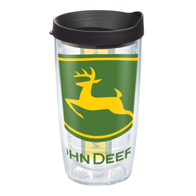 TERVIS TUMBLER COMPANY 01131102 Tervis Colossal John Deere Tumbler With Lid, 16 Oz, Clear