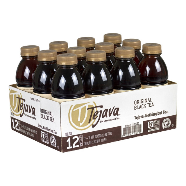 NATIONAL BRAND 1127255 Tejava Original Unsweetened Black Tea Bags, 16.9 Oz, Carton Of 12