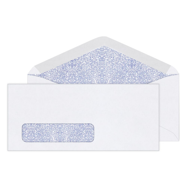 When changing weather conditions might mean smudging hand-written addresses, have peace of mind knowing that the address window of these #10 security envelopes will get your important documents to their destination.  Security window envelopes feature addresses that appear through the left window - no need to hand-address.  #10 white envelopes are made from crisp 24-lb white wove for a substantial feel.  Box of 500 envelopes.