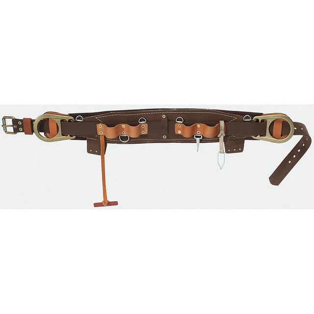 Klein Tools 5266N-19D Tool Aprons & Tool Belts; Tool Type: Tool Belt ; Minimum Waist Size: 33 ; Maximum Waist Size: 41 ; Material: Leather; Nylon ; Number of Pockets: 0.000 ; Color: Brown