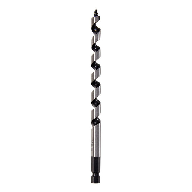 Irwin 1779136 Auger & Utility Drill Bits; Auger Bit Size: 0.4375in ; Shank Diameter: 0.4375 ; Shank Size: 0.4375 ; Shank Type: Hex ; Tool Material: Carbon Steel ; Coated: Uncoated