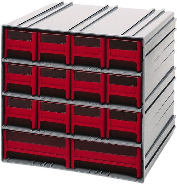 Quantum Storage QIC-12123RD 14 Drawer, 14 Compartment, Small Parts Drawer Cabinet System