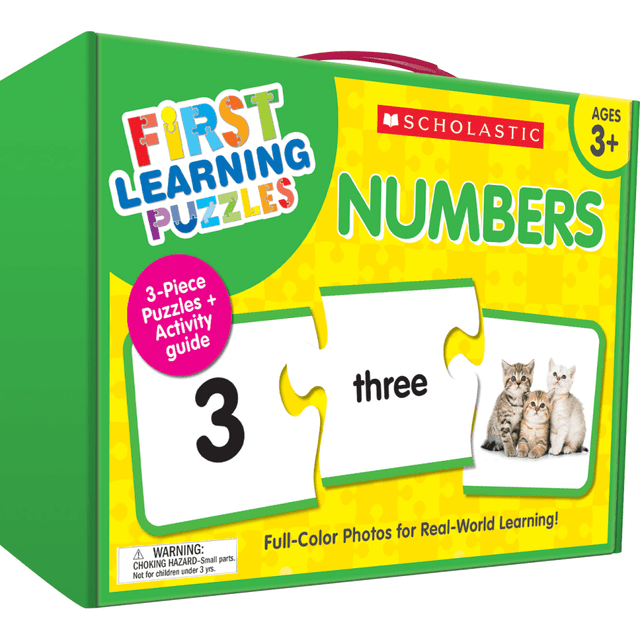 SCHOLASTIC TEACHER RESOURCES 9781338630510 Scholastic First Learning Numbers Puzzles, Pre-K, Pack Of 25 Puzzles