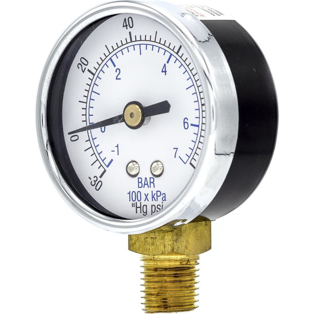 PIC Gauges 101D-204CE Pressure Gauges; Gauge Type: Utility Gauge ; Scale Type: Dual ; Accuracy (%): 3-2-3% ; Dial Type: Analog ; Thread Type: 1/4" MNPT ; Bourdon Tube Material: Bronze