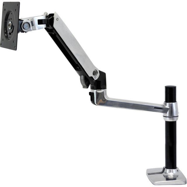 ERGOTRON 45-295-026  Mounting Arm for Flat Panel Display - Black - Height Adjustable - 24in Screen Support - 20 lb Load Capacity - 75 x 75, 100 x 100 - VESA Mount Compatible - Aluminum