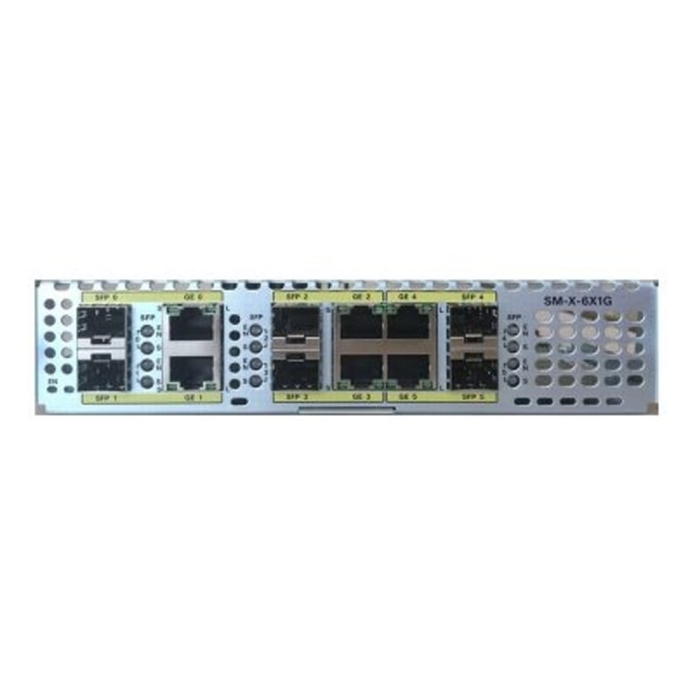 CISCO SM-X-6X1G=  6-Port Gigabit Ethernet Dual-mode GE/SFP SM-X Module