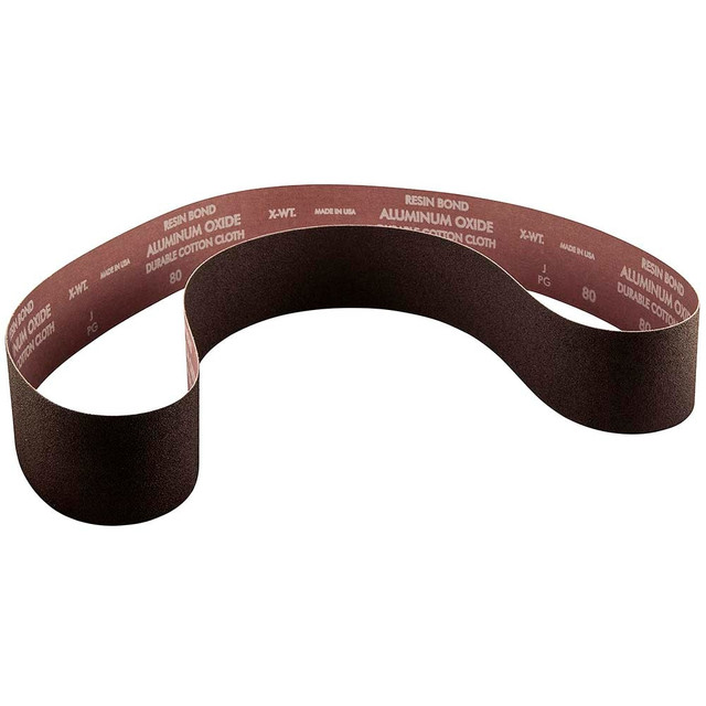 Norton 78072722090 Abrasive Belt: 4" Wide, 36" Long, 80 Grit, Aluminum Oxide