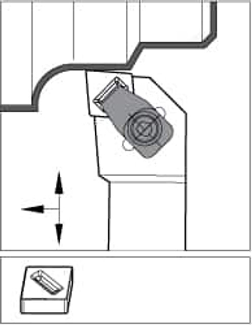 Kennametal 1540443 LH CCLN-MX Negative Rake Indexable Turning Toolholder
