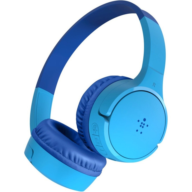 BELKIN, INC. Belkin AUD001BTBL  SOUNDFORM Mini Headset - Stereo - Mini-phone (3.5mm) - Wired/Wireless - Bluetooth - 30 ft - Over-the-ear - Binaural - Ear-cup - Blue