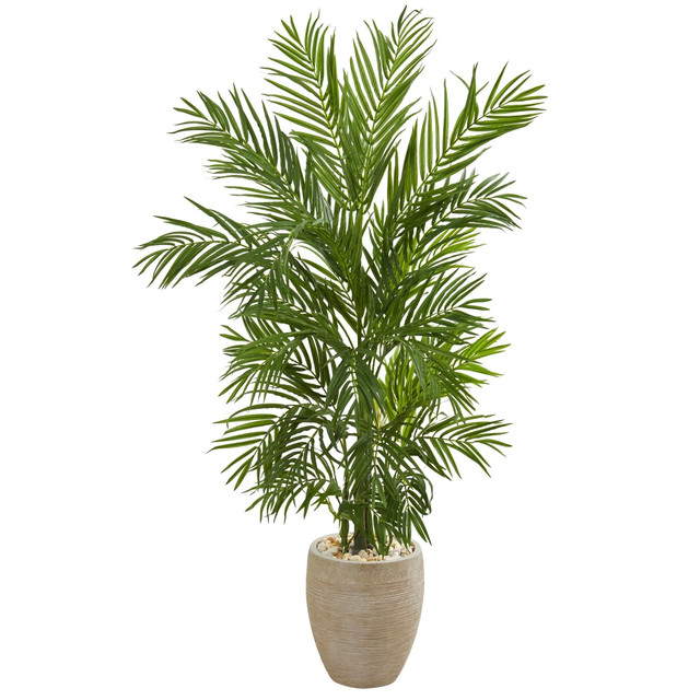 NEARLY NATURAL INC. 5642 Nearly Natural Areca Palm 60inH Artificial Tree With Planter, 60inH x 31inW x 25inD, Green NEARLY NATURAL INC. 5642 Nearly Natural Areca Palm 60inH Artificial Tree With Planter, 60inH x 31inW x 25inD, Green