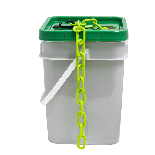 Mr. Chain 50014-P Safety Barrier Chain: Plastic, Safety Green, 160' Long, 2" Wide