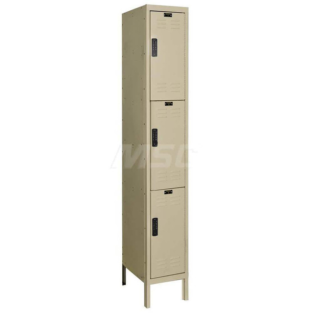 Hallowell UEL1228-3A-PT 1-Wide Locker: 12" Wide, 78" High, Electronic Lock