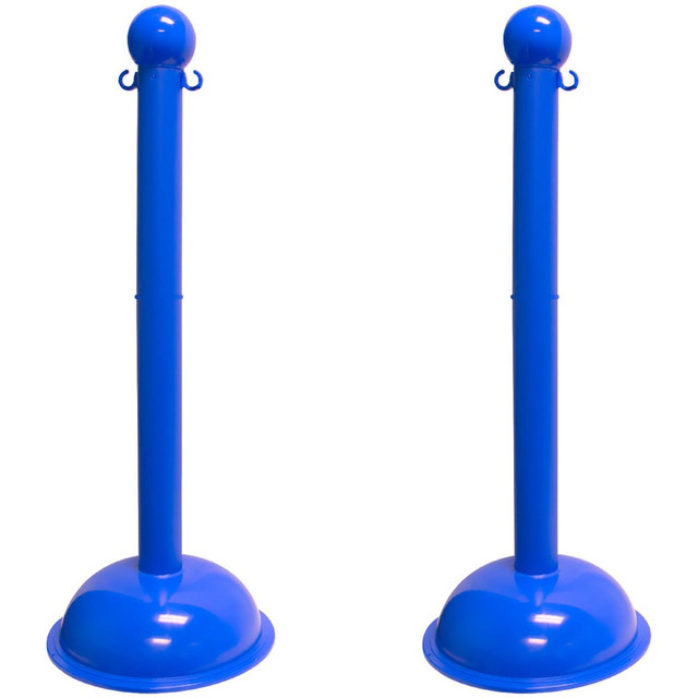 Mr. Chain 93606-2 Barrier Posts; Post Type: Standard Post ; Post Material: Plastic; Polyethylene ; Base Material: Plastic ; Surface Style: Solid Color ; Base Shape: Dome ; Shape: Round