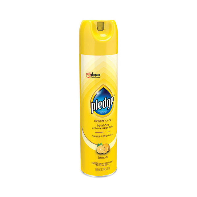 SC JOHNSON Pledge® 336298EA Furniture Polish, Lemon, 9.7 oz Aerosol Spray