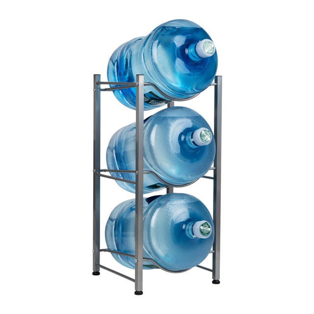 EMS MIND READER LLC 3TJUG-SIL Mind Reader 5 Gallon Water Jug Stand Metal 3 Tier Water Cooler Stand, 28-3/4inH x 13 1/2inW x 13 1/2inD, Silver EMS MIND READER LLC 3TJUG-SIL Mind Reader 5 Gallon Water Jug Stand Metal 3 Tier Water Cooler Stand, 28-3/4inH x 13 1/2inW x 13 1/2inD, Silver