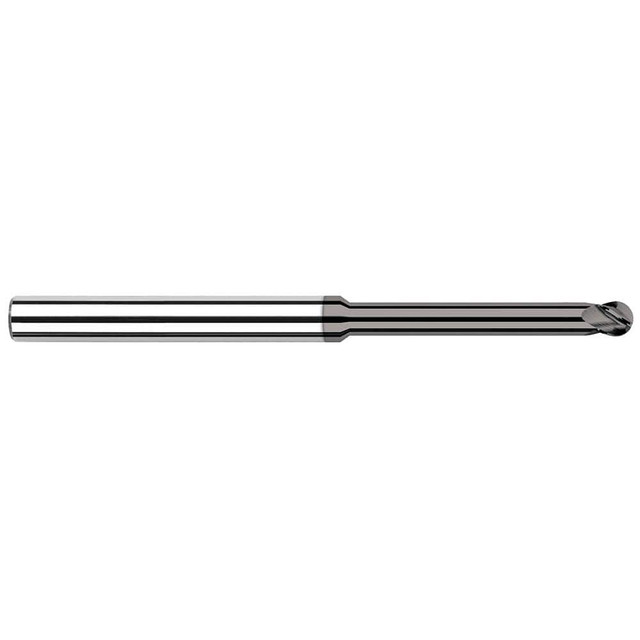 Harvey Tool 62060 Ball End Mill: 0.06" Dia, 0.09" LOC, 4 Flute, Solid Carbide
