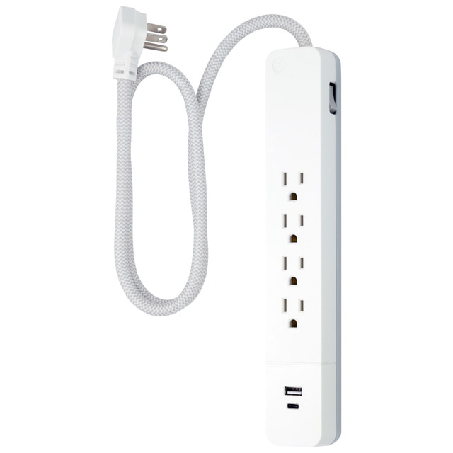JASCO 41354 GE UltraPro 4-Outlet Surge Protector With USB, 3ft Cord, 41354