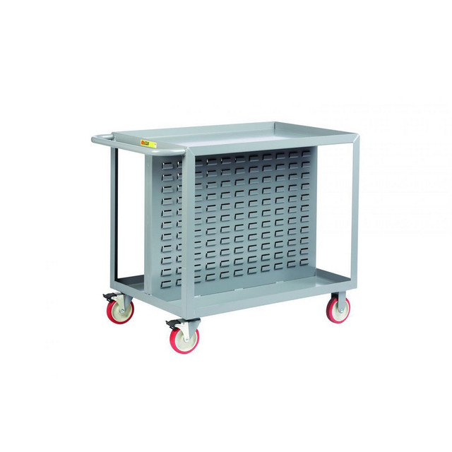 Little Giant. BC2436TL Bin Shelving; Bin Shelving Type: Bin Storage Cabinet ; Bin Color: Gray ; Number Of Sides: 2 ; Bin Material: Steel ; Finish: Powder Coated ; Features: Polyurethane Wheels; Two Rigid & Two Swivel Casters; Welded Louvered Panels