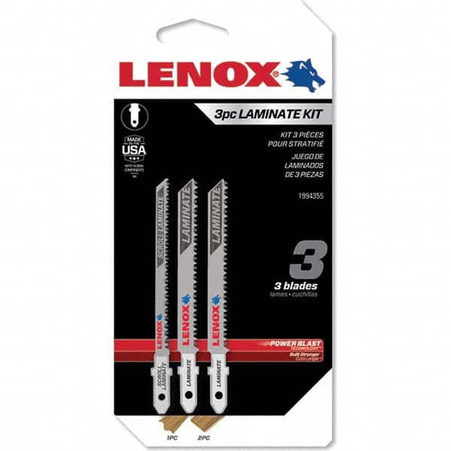 Lenox 1994355 Jig Saw Blade Sets; Blade Material: Bi-Metal ; Shank Type: T-Shank ; Maximum Teeth Per Inch: 20 ; Cutting Edge Style: Toothed Edge ; Contour Cutting: No