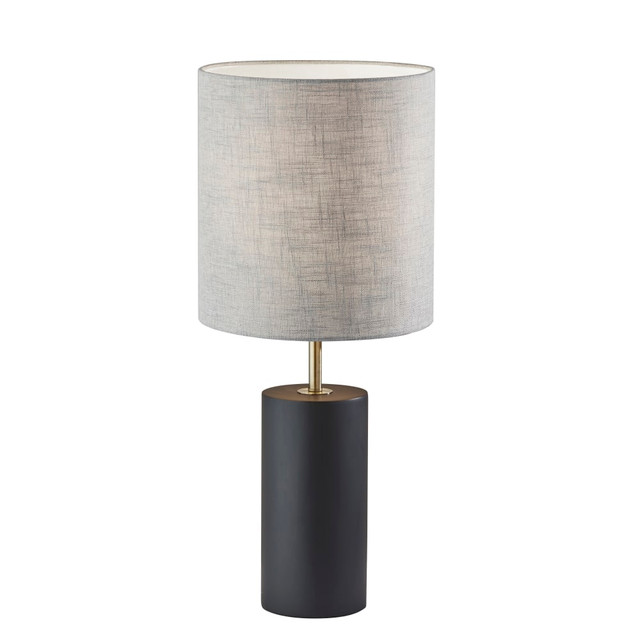 ADESSO INC Adesso 1507-01  Dean Table Lamp, 30-1/2inH, Light Gray Shade/Black Base