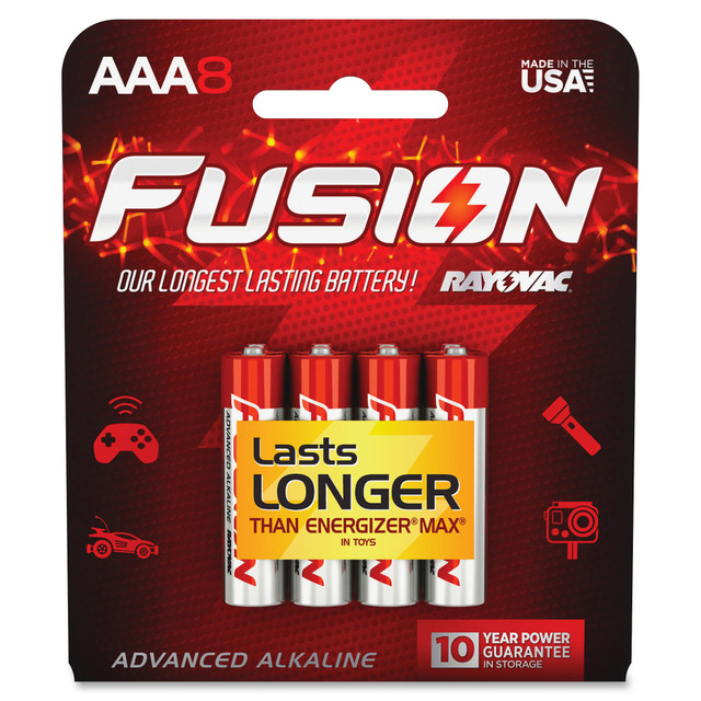 RAYOVAC 8248TFUSKCT  Fusion Alkaline AAA Batteries - For Multipurpose - AAA - 240 / Carton