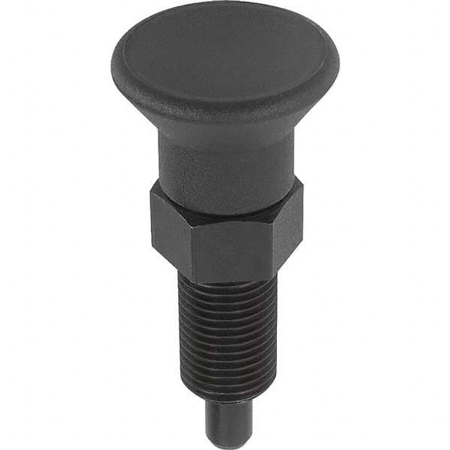 KIPP K0630.211410A7 3/4-10, 25mm Thread Length, 10mm Plunger Diam, Locking Pin Knob Handle Indexing Plunger