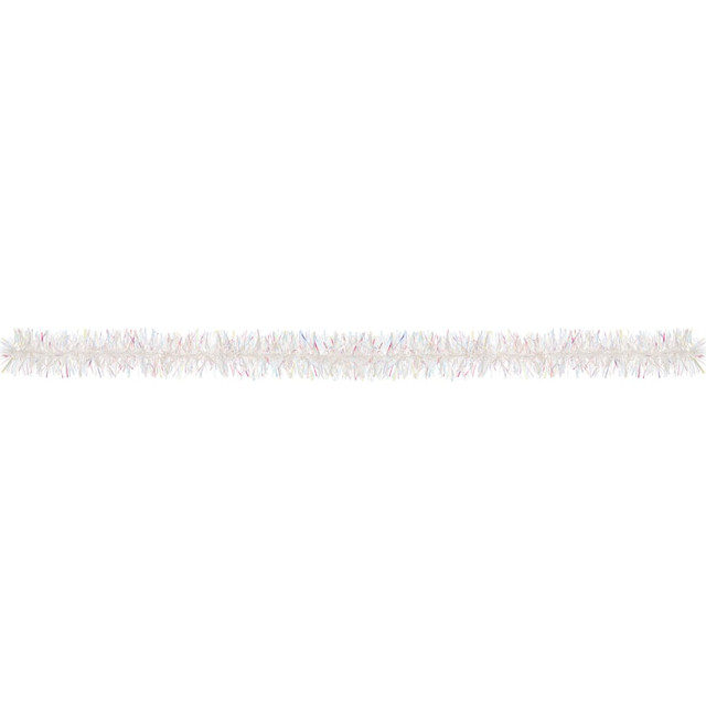 AMSCAN 220526  Christmas Giant Iridescent Tinsel Garland, 9ft, White