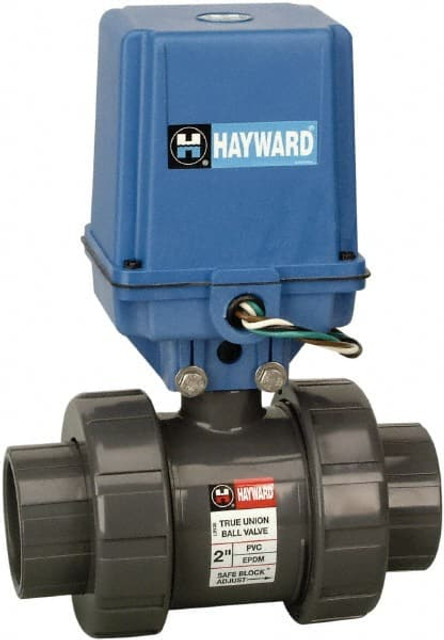 Hayward Flow Control EATB1100STE Motorized Automatic Ball Valve: 1" Pipe, 250 Max psi, Polyvinylchloride