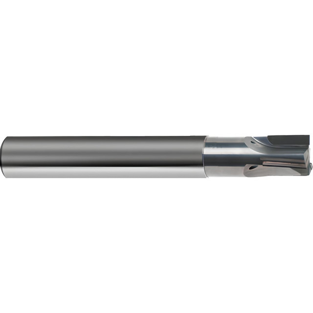 Guhring 9054960180010 Corner Radius End Mill: 18 mm Dia, 20 mm LOC, 0.1 mm Radius, 3 Flutes, Polycrystalline Diamond