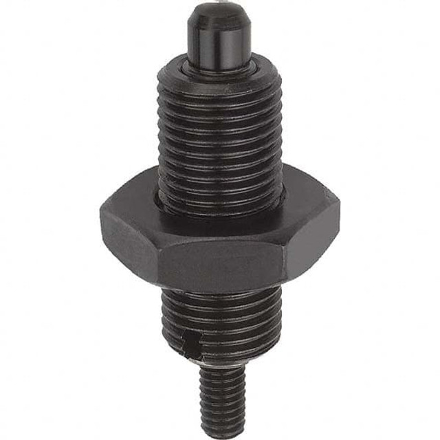 KIPP K0345.2308A6 5/8-11, 36mm Thread Length, 8mm Plunger Diam, Hardened Locking Pin Knob Handle Indexing Plunger