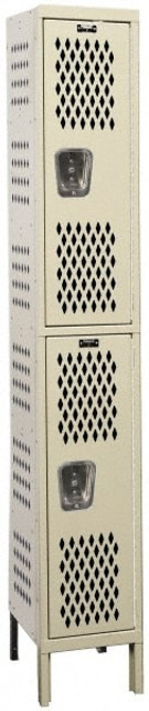 Hallowell U1588-2HDV-PT 1-Wide Locker: 15" Wide, 17" Deep, 78" High, Padlock