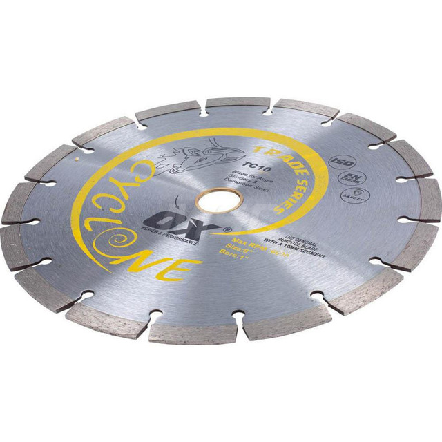 Ox Tools OX-TC10-9 Wet & Dry Cut Saw Blade: 9" Dia, 5/8 & 7/8" Arbor Hole