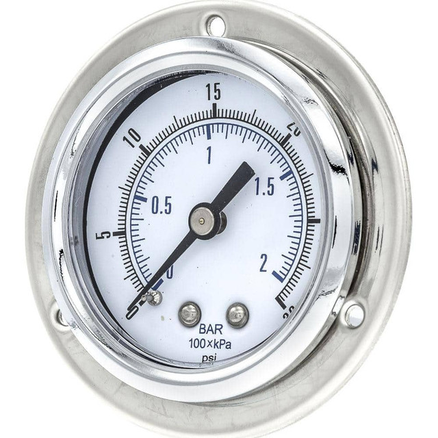 PIC Gauges 104D-204C Pressure Gauges; Gauge Type: Utility Gauge ; Scale Type: Dual ; Accuracy (%): 3-2-3% ; Dial Type: Analog ; Thread Type: 1/4" MNPT ; Bourdon Tube Material: Bronze