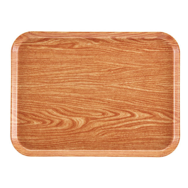 CAMBRO MFG. CO. Cambro 1520307  Camtray Rectangular Serving Trays, 15in x 20-1/4in, Light Elm, Pack Of 12 Trays