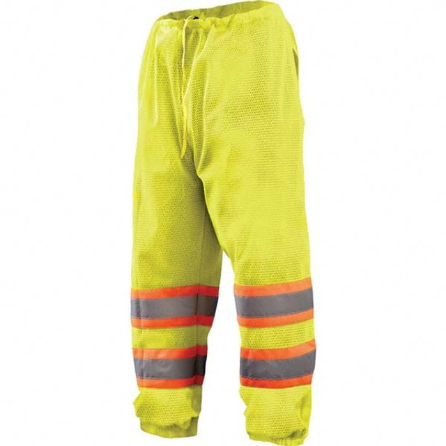 OccuNomix ECO-TEM2T-YS/M Work Pants: High-Visibility, Medium & Small, Polyester, High-Visibility Yellow, 29" Inseam Length