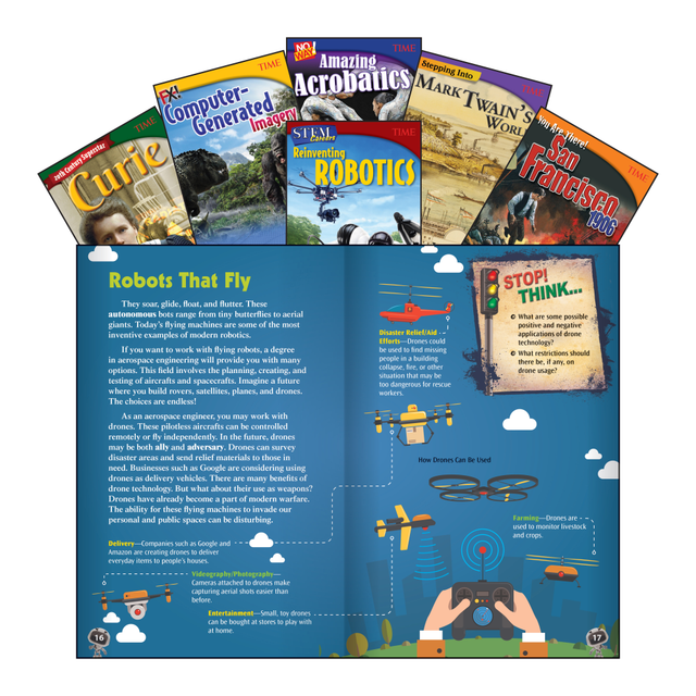 SHELL EDUCATION 27646 Teacher Created Materials TIME Informational Texts, Set 3, Grade 7, Set Of 6 SHELL EDUCATION 27646 Teacher Created Materials TIME Informational Texts, Set 3, Grade 7, Set Of 6