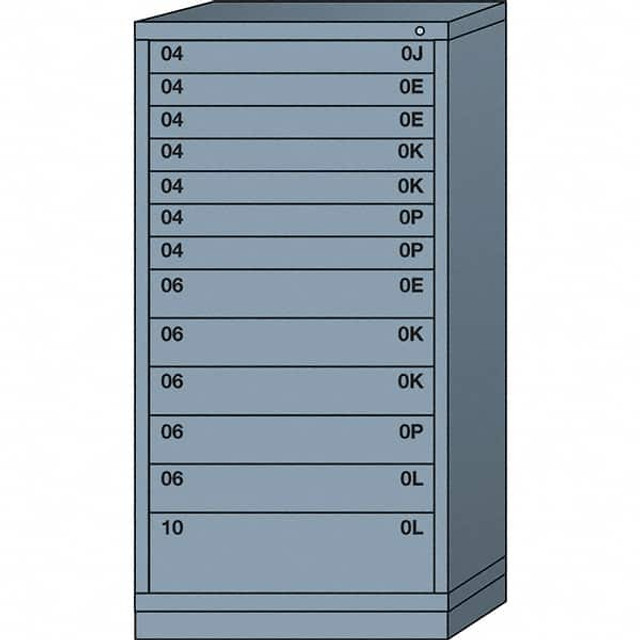 Lyon DDM6830301003IL Standard Eye-Level - Multiple Drawer Access Steel Storage Cabinet: 30" Wide, 28-1/4" Deep, 59-1/4" High