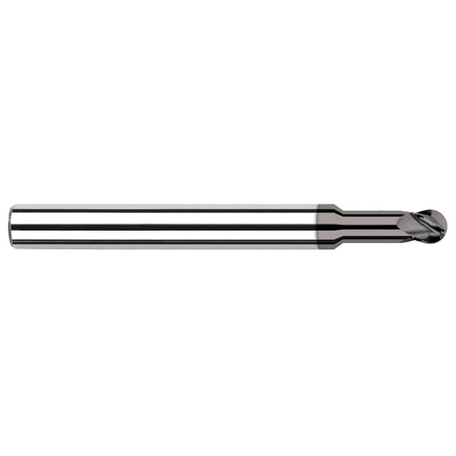 Harvey Tool 922293 Ball End Mill: 0.093" Dia, 0.14" LOC, 4 Flute, Solid Carbide