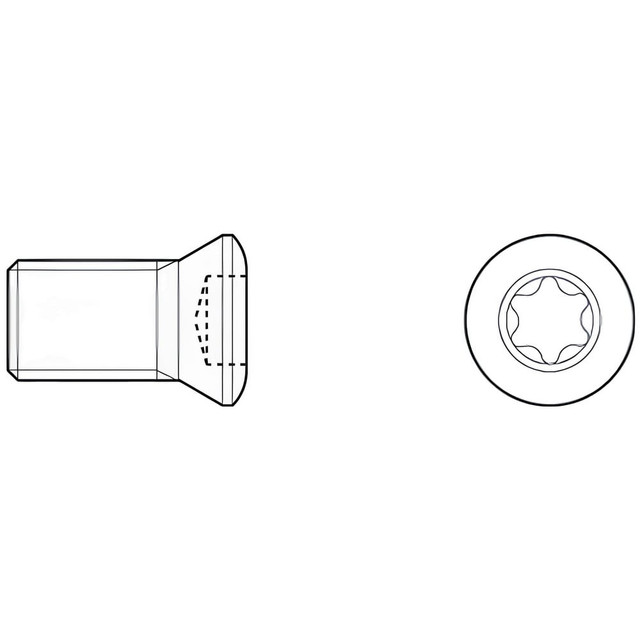 Kyocera TPC01938 Insert Screw for Indexables: Torx, M4.5 x 0.75 Thread
