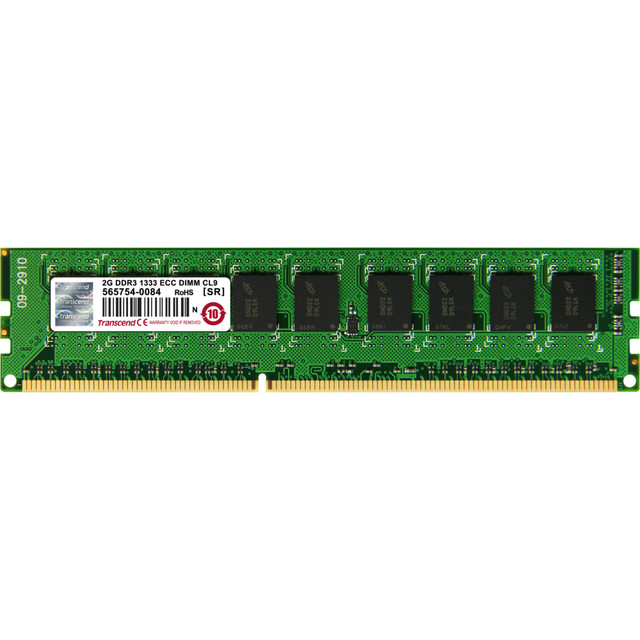 TRANSCEND INFORMATION INC. TS256MLK72V3U Transcend 2GB DDR3 SDRAM Memory Module - 2GB - 1333MHz DDR3-1333/PC3-10600 - ECC - DDR3 SDRAM - 240-pin DIMM