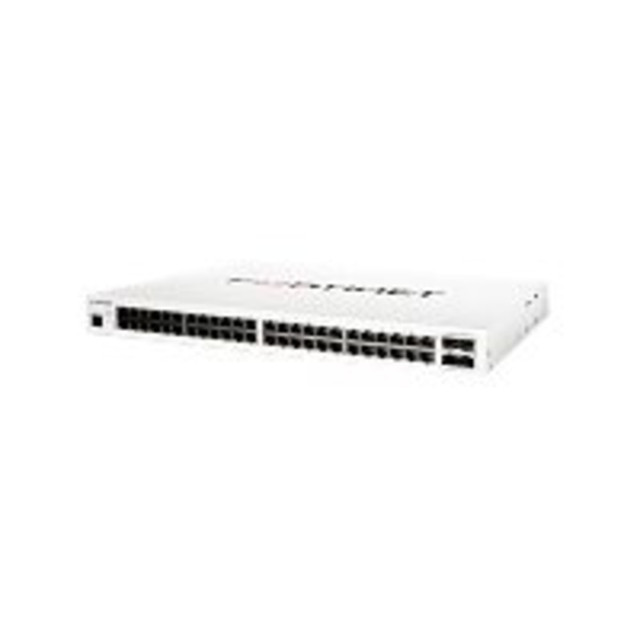 GEORGIA PEACH PRODUCTS, INC. FS-148E-POE Fortinet FortiSwitch 148E-POE - Switch - managed - 48 x 10/100/1000 (24 PoE+) + 4 x Gigabit SFP - rack-mountable - PoE+ (370 W)