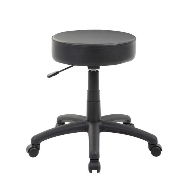 NORSTAR OFFICE PRODUCTS INC. B210V-BK Boss Office Products Dot Stool in Antimicrobial Vinyl, Black NORSTAR OFFICE PRODUCTS INC. B210V-BK Boss Office Products Dot Stool in Antimicrobial Vinyl, Black