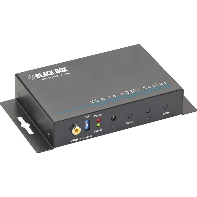 BLACK BOX CORPORATION AVSC-VGA-HDMI-R2 Black Box VGA-to-HDMI Converter Scaler with Audio - Functions: Video Conversion, Video Scaling, De-interlace, Noise Filtering - 1920 x 1200 - VGA - USB - Audio Line In - 1 Pack - Wall Mountable - TAA Compliant